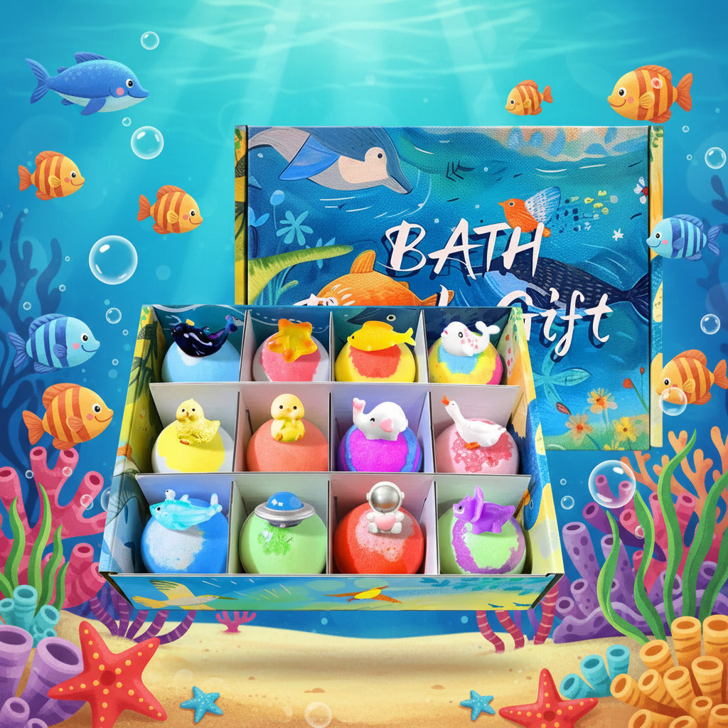 Surprise Ocean Bomb Gift Set — 12 Pcs with Hidden Toy Inside